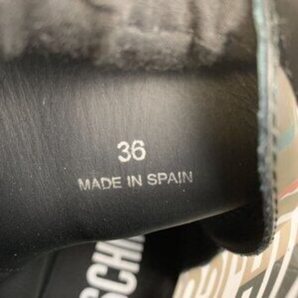 NIB Authentic Moschino PVC Logo Boots - Picture 12 of 13